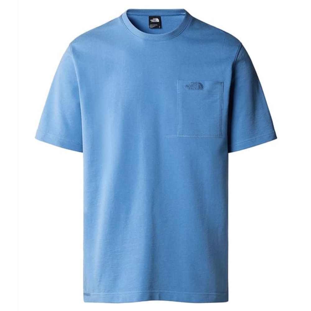 THE NORTH FACE MEN ROUND NECK BLUE T-SHIRT